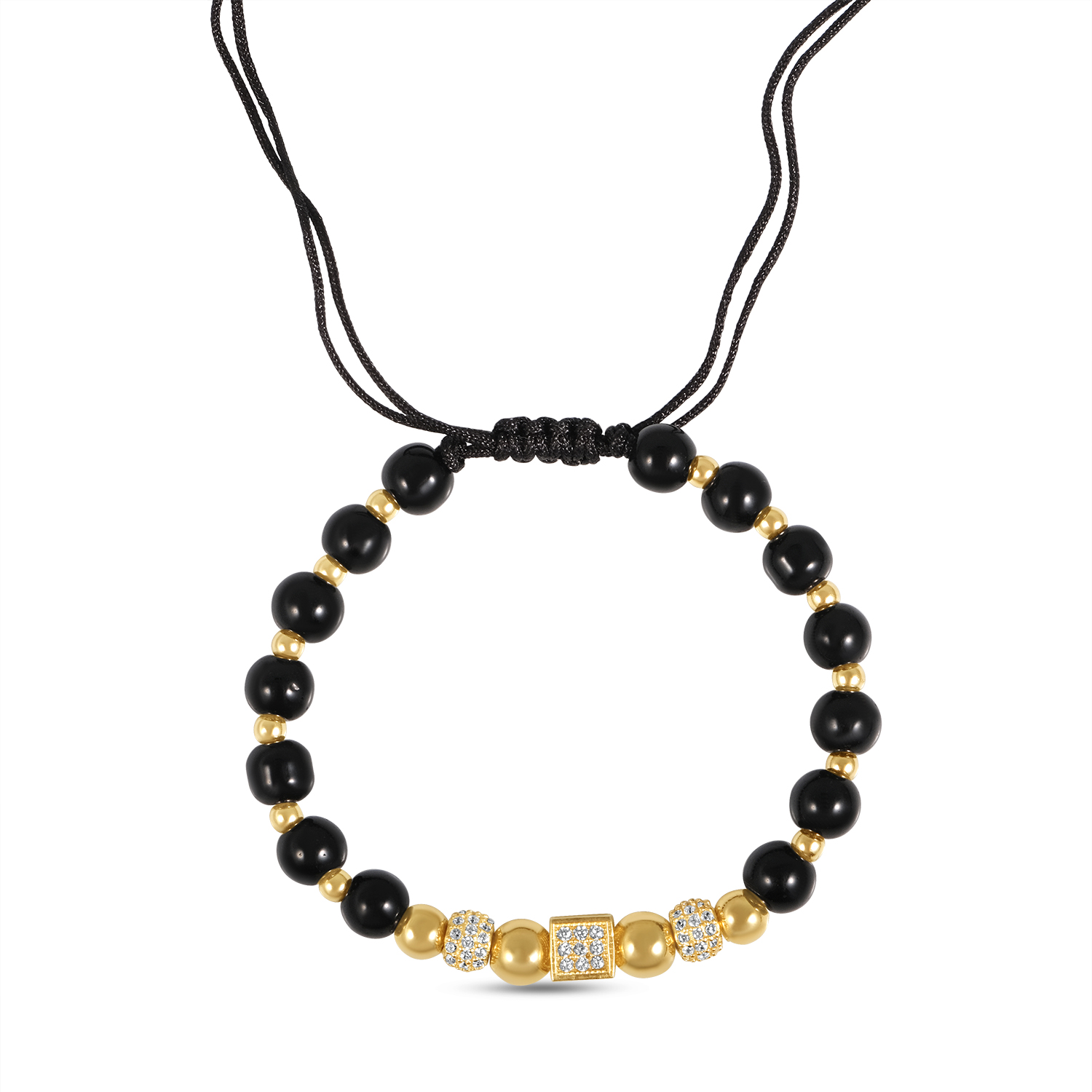 Product Image for Bratara aur 14k cu snur si bile