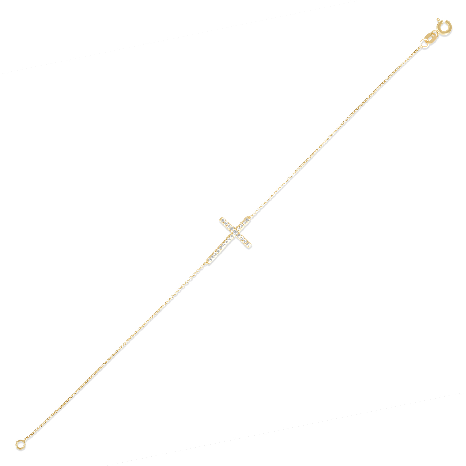 Product Image for Bratara aur 14K cu cruce Cross Sparkle
